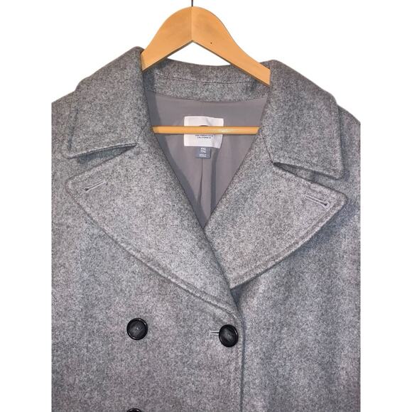 Old Navy Peacoat Womens Gray Soft Brushed Notch Lapel Double Breasted Size XXL - Picture 4 of 9